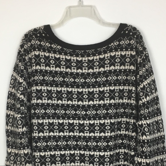 Talbots Black Fair Isle Wool Cardigan Sweater. 3X - Picture 6 of 8